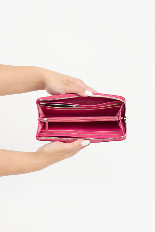 Chanel Quilted Caviar Long Zip Wallet