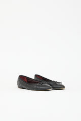 Chanel Quilted Leather CC Ballet Flat