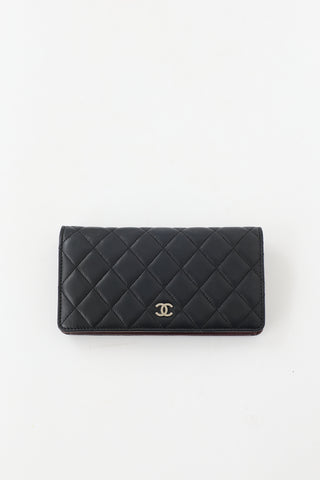 Chanel Quilted Leather CC Bifold Wallet