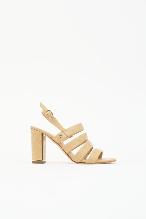 Chanel Quilted Leather Slingback Sandal