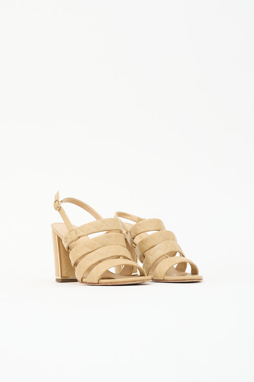 Chanel Quilted Leather Slingback Sandal