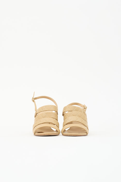 Chanel Quilted Leather Slingback Sandal