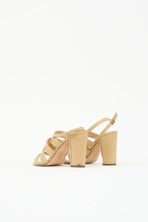 Chanel Quilted Leather Slingback Sandal