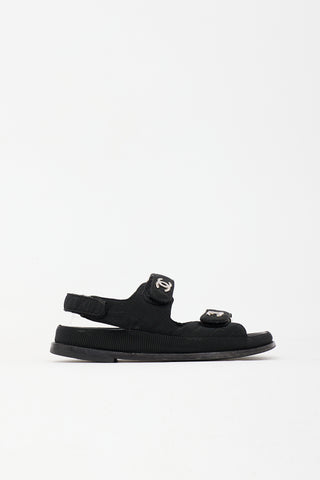 Chanel Quilted Nylon Dad CC Sandal