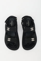 Chanel Quilted Nylon Dad CC Sandal