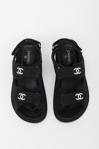 Chanel Quilted Nylon Dad CC Sandal