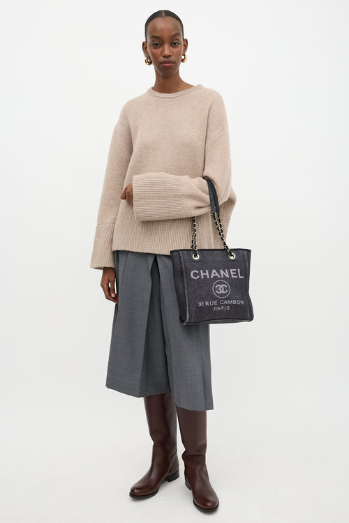 Chanel Raffia Mini Deauville Tote Bag