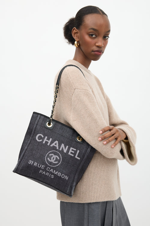 Chanel Raffia Mini Deauville Tote Bag