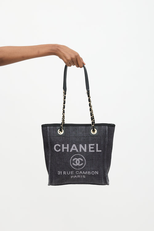 Chanel Raffia Mini Deauville Tote Bag