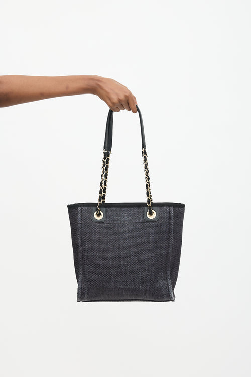 Chanel Raffia Mini Deauville Tote Bag