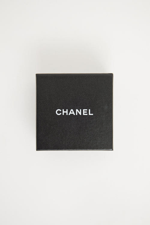 Chanel 2007 Red & Black CC Crystal Brooch