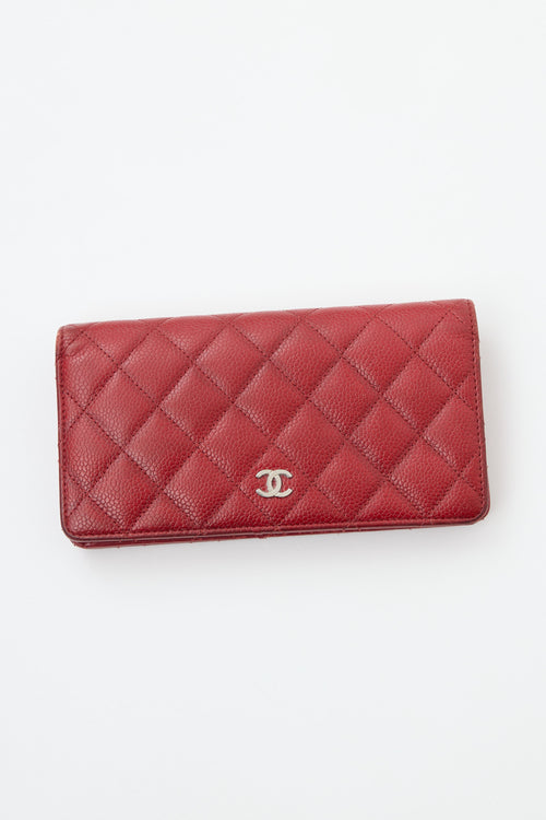 Chanel Caviar Bi-Fold Long Wallet