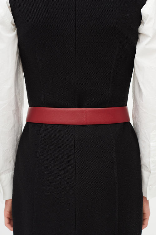 Chanel Fall 2012 Red Leather & Gripoix Belt
