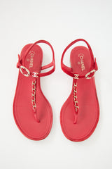 Chanel Suede Chain CC Sandal