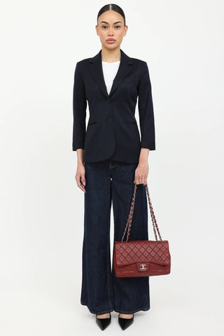 2008 Jumbo Leather Single Flap Bag