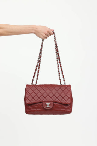 2008 Jumbo Leather Single Flap Bag