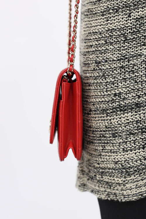 Chanel 2019 Quilted CC Twist Lock Wallet On Chain Bag