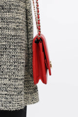 Chanel 2019 Quilted CC Twist Lock Wallet On Chain Bag