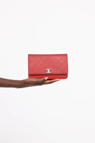 Chanel 2019 Quilted CC Twist Lock Wallet On Chain Bag