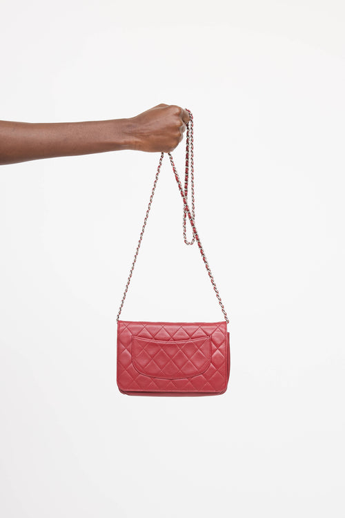 Chanel 2012 Leather Quilted Wallet On Chain