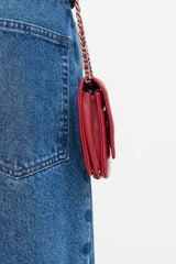 Chanel 2012 Leather Quilted Wallet On Chain