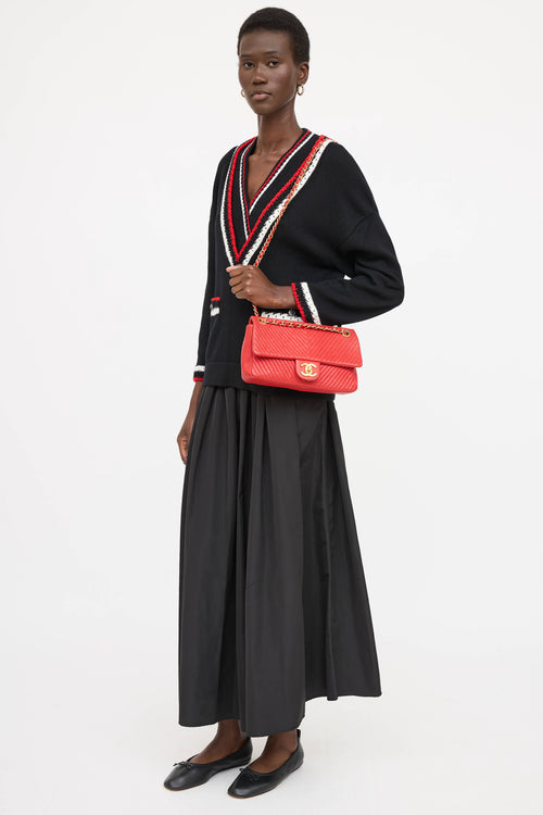 Chanel 2015 Leather Quilted Surpique Bag