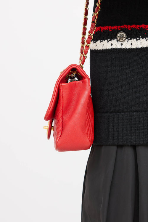 Chanel 2015 Leather Quilted Surpique Bag