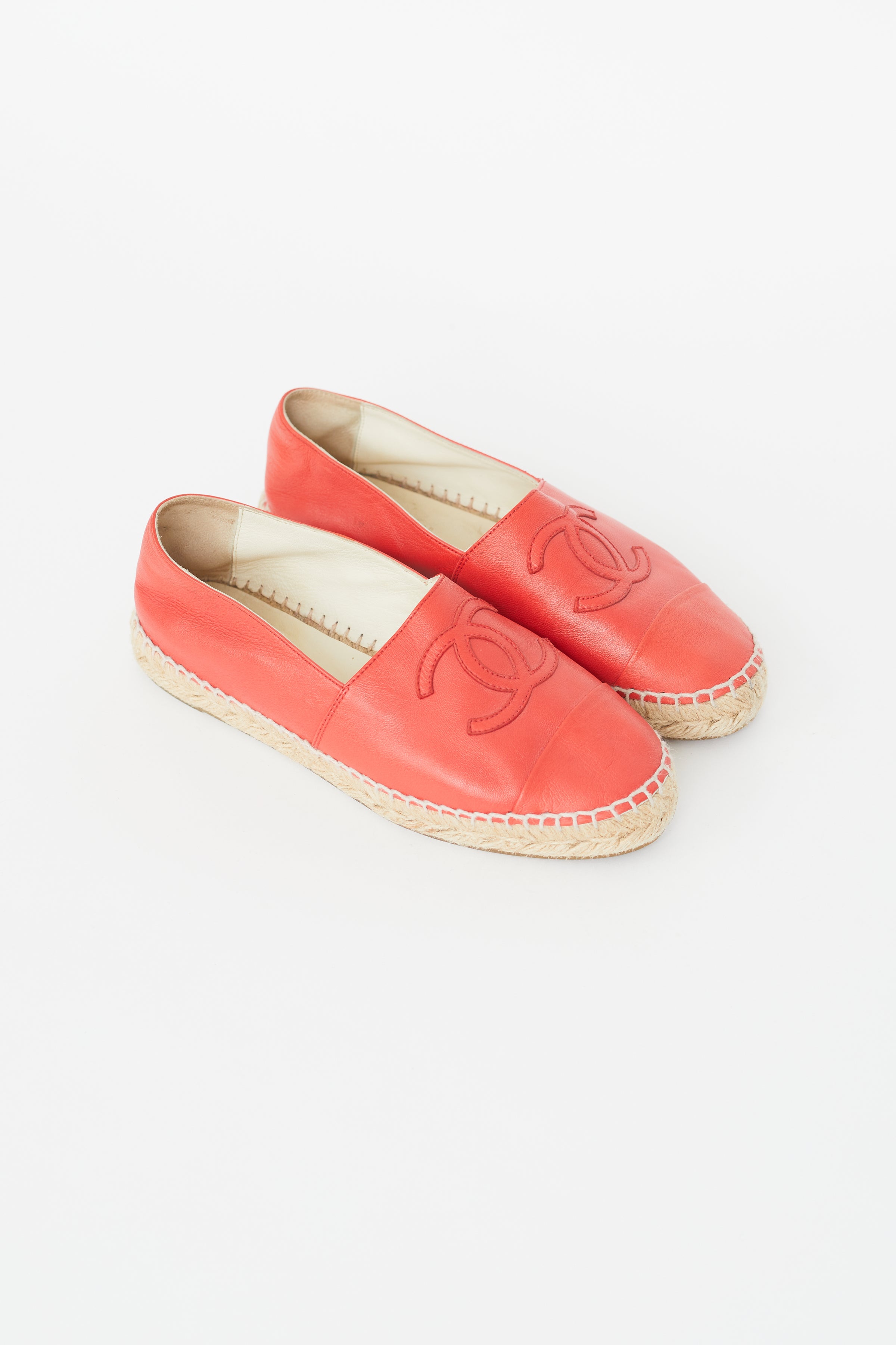 Chanel // Red Leather CC Espadrille – VSP Consignment