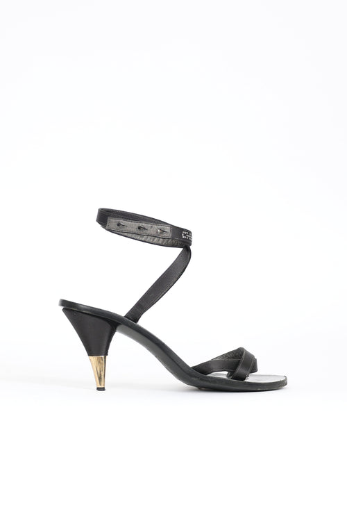 Chanel Rhinestone Logo CC Sandal