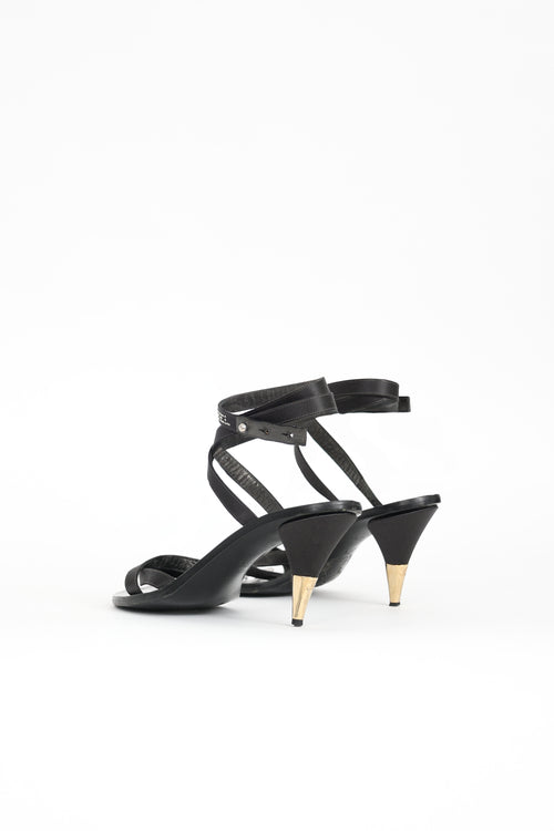 Chanel Rhinestone Logo CC Sandal