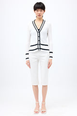 Chanel Rib Knit CC Cardigan