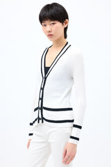 Chanel Rib Knit CC Cardigan