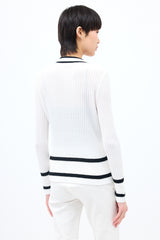 Chanel Rib Knit CC Cardigan