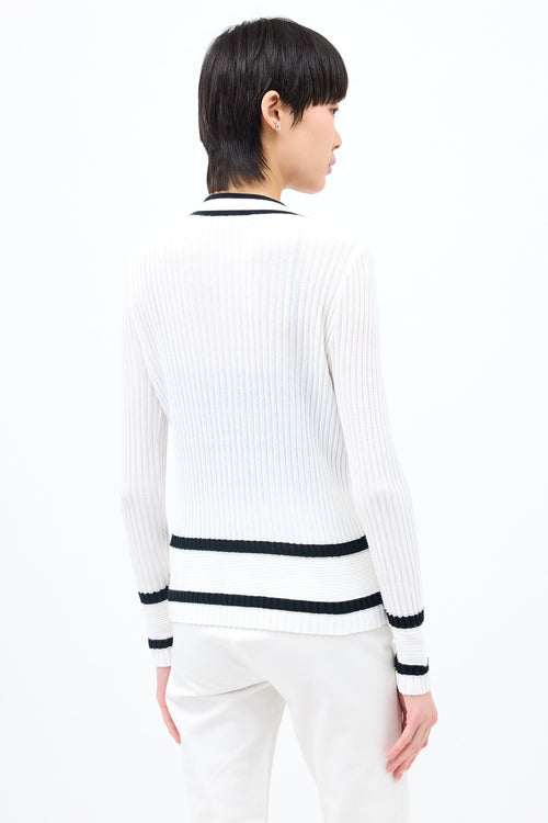 Chanel Rib Knit CC Cardigan