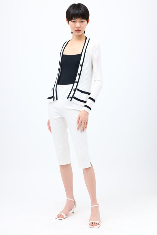 Chanel Rib Knit CC Cardigan