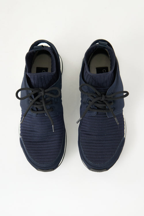 Chanel Ribbed CC Sock Sneaker