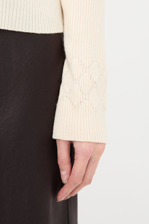 Chanel Ribbed CC Button Cardigan