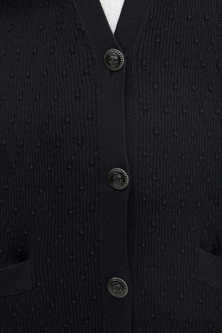 Chanel Ribbed Knit Long Cardigan