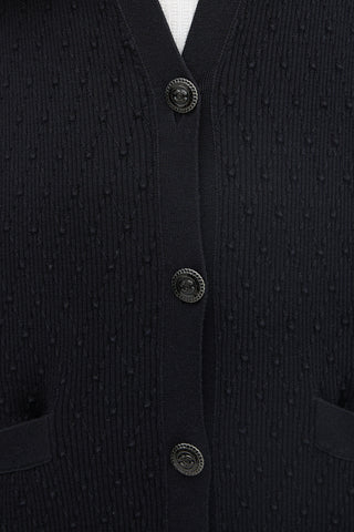 Chanel Ribbed Knit Long Cardigan