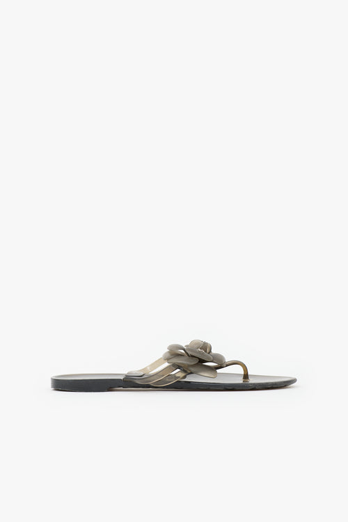 Chanel Rubber Camellia Sandal