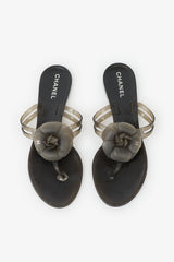 Chanel Rubber Camellia Sandal