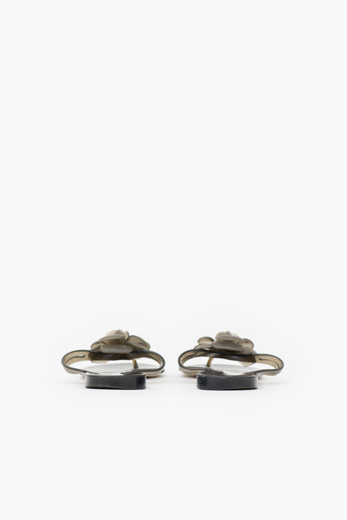 Chanel Rubber Camellia Sandal