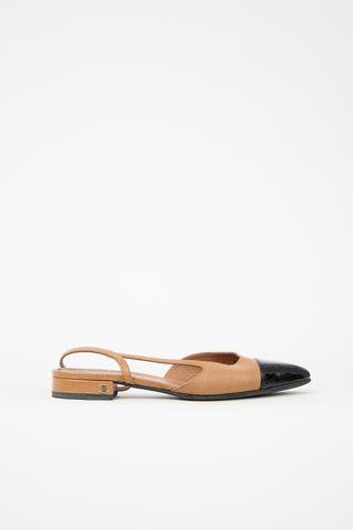 Chanel Embossed Leather CC Slingback Heel