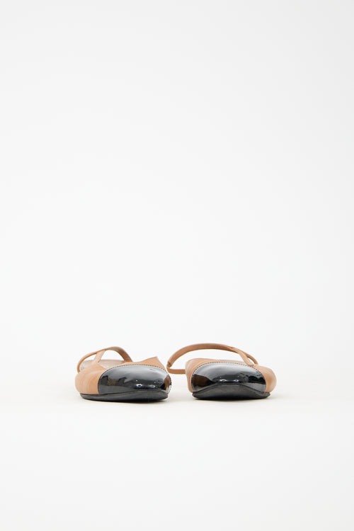 Chanel Embossed Leather CC Slingback Heel