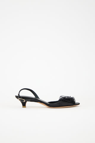 Chanel Satin CC Slingback Heel