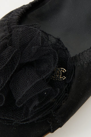 Chanel Satin CC Slingback Heel
