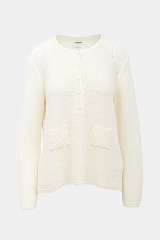 Chanel SS 2002 Beaded Crochet Sweater