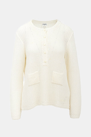 Chanel SS 2002 Beaded Crochet Sweater