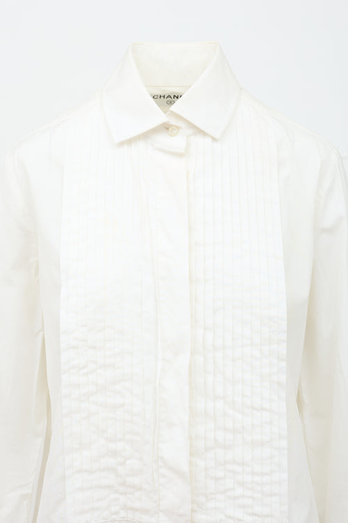 Chanel SS 2002 Poplin Pintuck Shirt