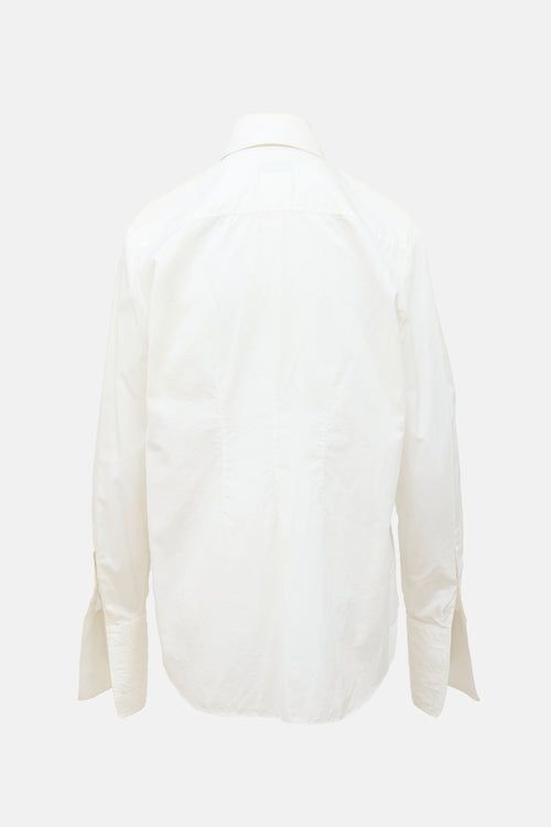 Chanel SS 2002 Poplin Pintuck Shirt